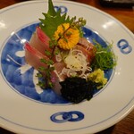 釜めし菜時記 さき亭 - コースの小刺し盛り