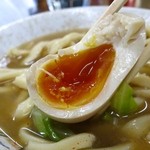 手打ちうどん 明見 - 味玉カットモデル