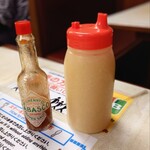 ジャッキー ステーキハウス - タバスコとおろしニンニク