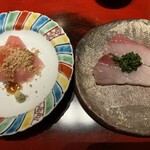 妙見石原荘 食菜石蔵 - バショウカジキマグロ秋太郎と鰤