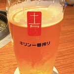土房 - 生ビール¥600 全然足りません！
