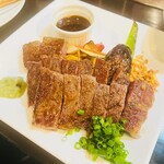 福島牛ステーキと肉汁ハンバーグ 文や - サーロインステーキ