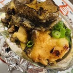 福島牛ステーキと肉汁ハンバーグ 文や - あわびバター醤油
