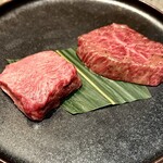 焼肉うしごろ - 季節の匠コース 冬　❼究極の黒タン厚切りと❽特選厚切りハラミ