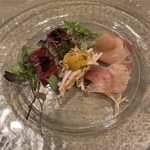 ハングリータイガー - 冷菜 生ハムラフランス、カブと雲丹、本鮪キャビア