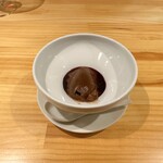 茶月斎 - チョコレートのアイスクリーム＆山葡萄ソース