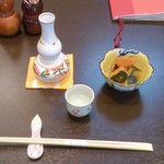 手打そば 吟 - 【追加】悦凱陣とお通しの南瓜