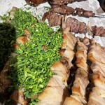 やき鳥 好起 - 豚バラ　豚バラネギ味噌焼　ハツ