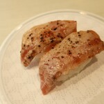 はま寿司 - 宮城県産一本釣りとろかつおレアステーキ