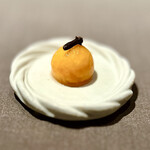 茶禅華 - ・口直しに、アッサリと柿を・・・可愛い❤️