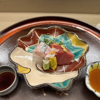 赤坂 菊乃井 - 明石天然鯛　鮪　あしらい一式