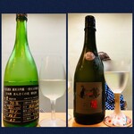 馳走 ひろ - 左がまんさくの花✨右のニ狼✨こちらのボトルに一目惚れ✨