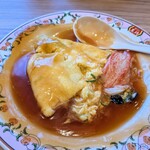 餃子の王将 - 次回はきれいなの撮ってきます。このカニ玉が王将の標準ならとんでもないことだと思ってたけど多分当店のが例外でしょう