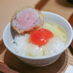 八事とんかつ わだ福 - 卵かけご飯☆