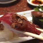 がってん寿司 - 桜肉（馬肉）のたたき握り