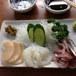 Komugi - タイラギ貝、イカ、コノシロ(こはだ)
                        の刺身