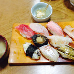 寿々女鮨 - 味噌汁と甘味つき