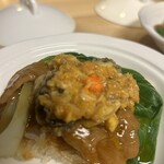 中國菜Yoshi - 上海蟹コース　フカヒレと鮑、上海蟹かけ餅米おこわ。広東宮廷料理/蟹粉黄金捞饭
