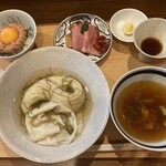 コトノハ - つけそば〜黒トリュフとポルチーニ茸〜（1,800円）
                                小さいマグロ丼（300円）