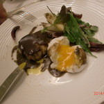 代官山ASO チェレステ - ポーチドエッグを割っていただきます♪