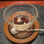 天ぷら あらたみかわ - 懐かしい。黒豆の寄せ｡甘すぎずヒンヤリ｡