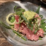 野趣家 - ネギトロにゴマの風味がついてて、お昼休み中ですがビールが飲みたくなります。。。