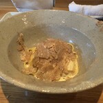 やまぐち - ⑦間人蟹と蟹味噌のリングイネのクリームパスタ～白トリュフの乱舞～
