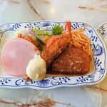 みその - ランチ 1,200円 ※ロースハム・大正海老フライ・ミートローフのセット、スープ、ライス付（みその）