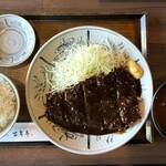 百年亭 - 手のべとんかつ定食（味噌だれ後❤️）