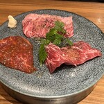 恵比寿焼肉　kintan - 特選ハラミ3種盛り合わせ(ハーフ)