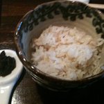 手打蕎麦のたぐと - 五穀ご飯、海苔の佃煮付き