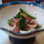 匠 - 酒盗とフグ皮の和え物