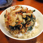 麺や 阿闍梨 - セットのかきあげ小丼