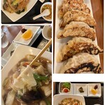 桃華楼 - この日は、ランチセットで、いつもの麻婆ラーメンとかではなく八宝菜ののったたきしめん風麺でした。餃子も大きくて最高！