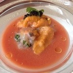 ビストロ ダイア - 【2014/5再訪】鯵とホタテのガスパチョ