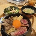 Sukiyaki Fujimoto - 這樣只要¥1300真是划算♪飯可以隨意加大