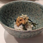 鮨みやもと - ウニ　炙り青海苔