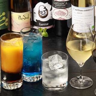 お料理に合わせて楽しみたい、豊富なドリンクメニュー