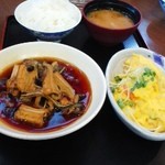 一力 - 穴子の煮付けとポテトサラダ