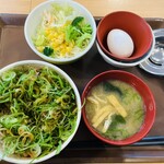すき家 - 牛丼ランチセット(ねぎ玉牛丼　並)