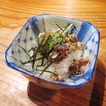 炭火割烹 蔓ききょう - お凌ぎ 地鶏のなめろうミニ丼