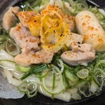 はなまるうどん - ゆず生姜鶏ねぎ塩うどん、アップ
