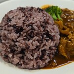 キッチン ブルー グローブ - 黒のアップ