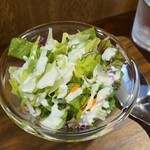 キッチン ブルー グローブ - サラダのアップ