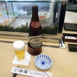 仙川 鯉寿司 - 瓶ビール（500円+税）