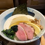 鴨出汁中華蕎麦 麺屋yoshiki - 鴨とポルチーニのTKMつけ麺(塩)  1600円
      （限定）