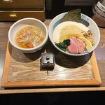 鴨出汁中華蕎麦 麺屋yoshiki - 鴨とポルチーニのTKMつけ麺(塩)  1600円
      （限定）