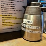 鴨出汁中華蕎麦 麺屋yoshiki - スープ割り