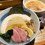 鴨出汁中華蕎麦 麺屋yoshiki - 鴨とポルチーニのTKMつけ麺(塩)  1600円
                                （限定）