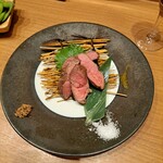 焼鳥中毒 - 羊ラム肩ロースのステーキ。